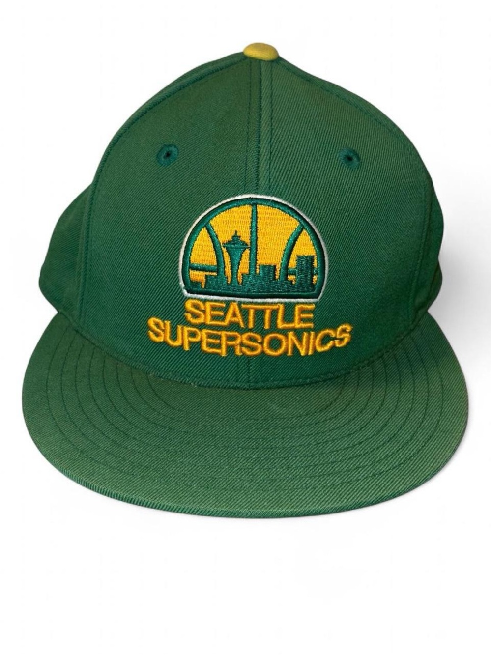 Mitchell & Ness Green and Yellow Seattle Supersonics SnapBack